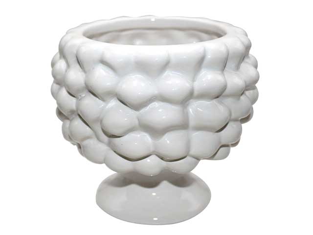 Pigna vaso h.13cm bianco 100012bi