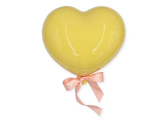 Pallone cuore 17cm giallo cuore17gia