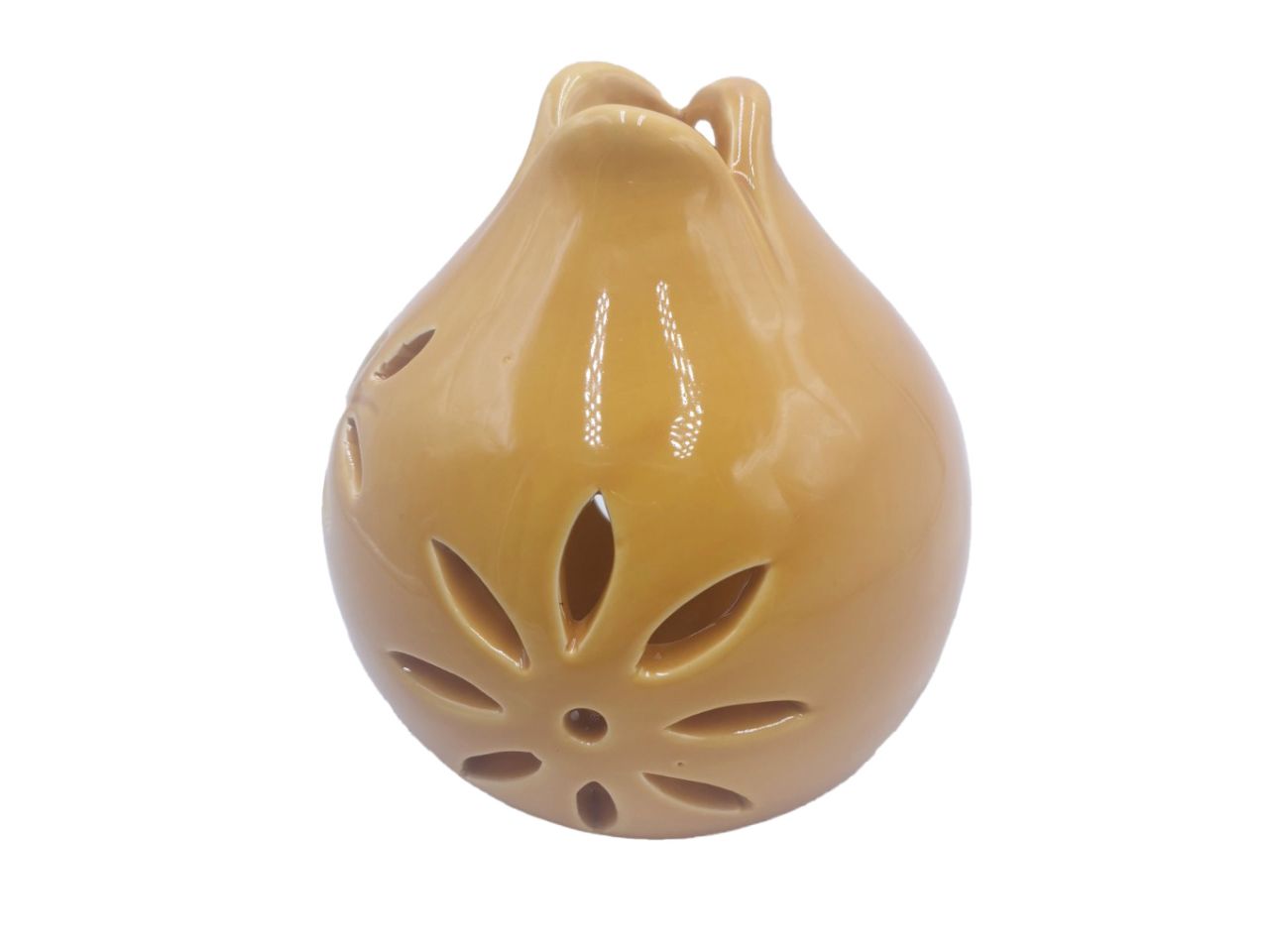 Porta t-light colore giallo misura h.12cm