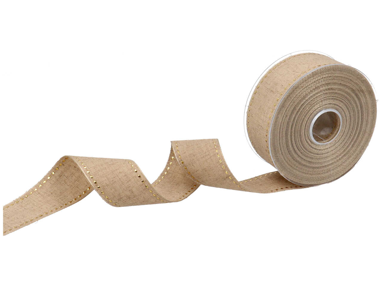 Nastro couture lino lame 40mmx20mt altri col corda/oro