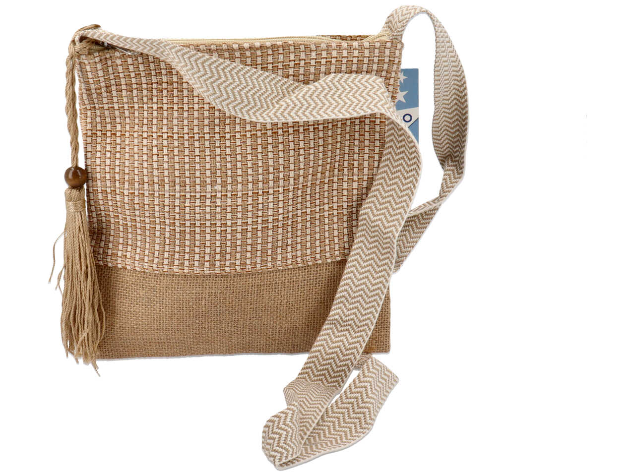 Pochette mare con nappa in tessuto