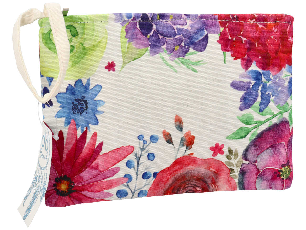 Pochette in poliestere disegno floreale
