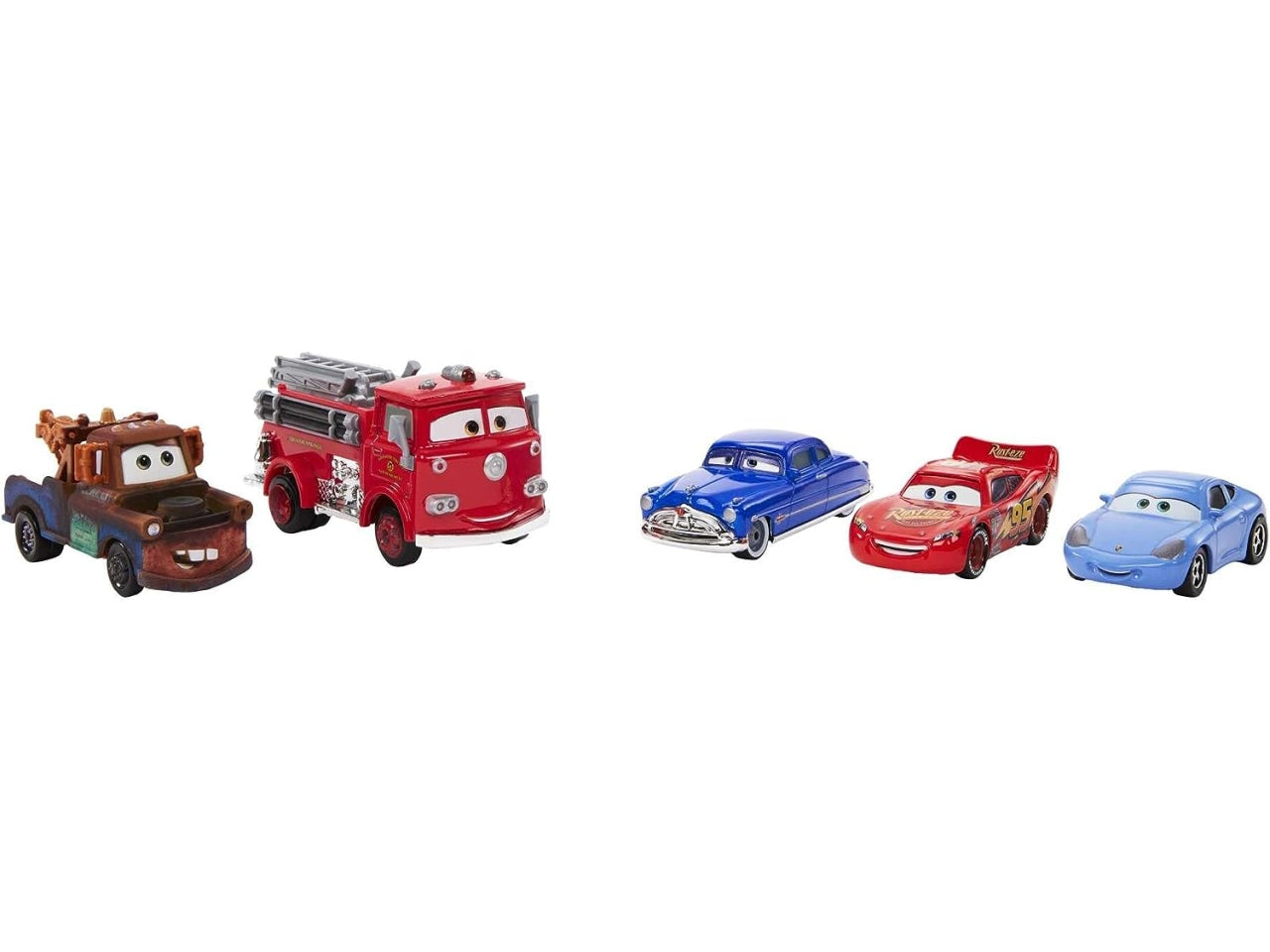 Disney cars veicoli racing style - confezione da 5 veicoli