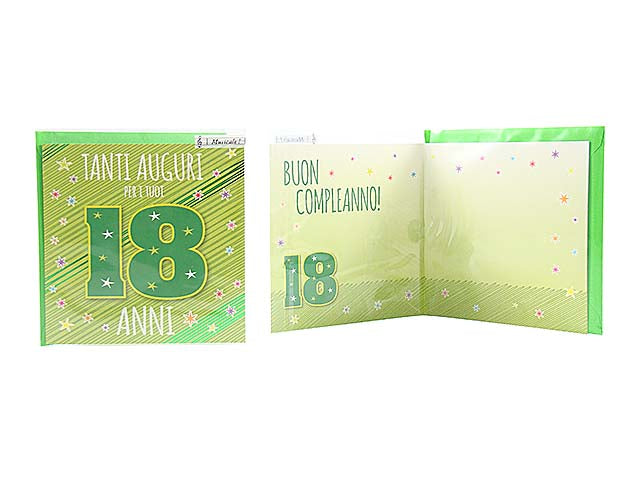 biglietto auguri 18esimo musicale