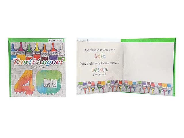 biglietto auguri 40 anni musicale