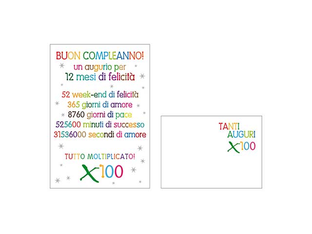 biglietto auguri primo compleanno multicolor