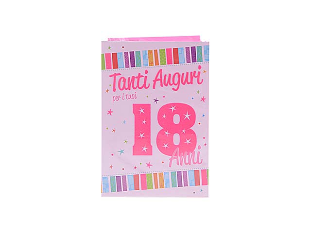 Biglietto auguri 18 anni