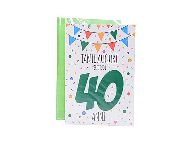 Biglietto auguri 40 anni