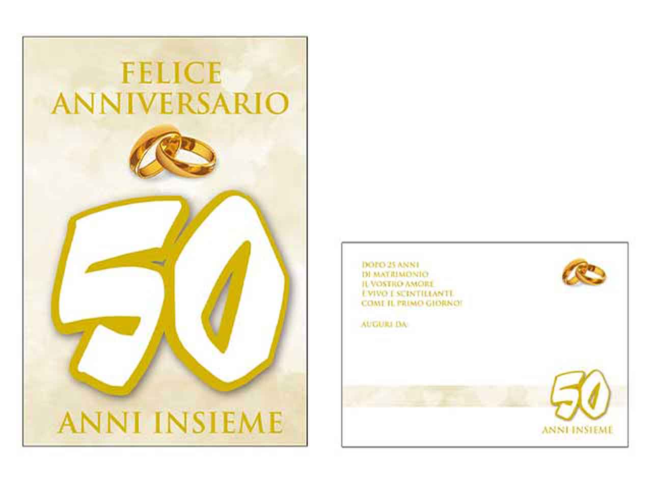 biglietto auguri 50 anniversario