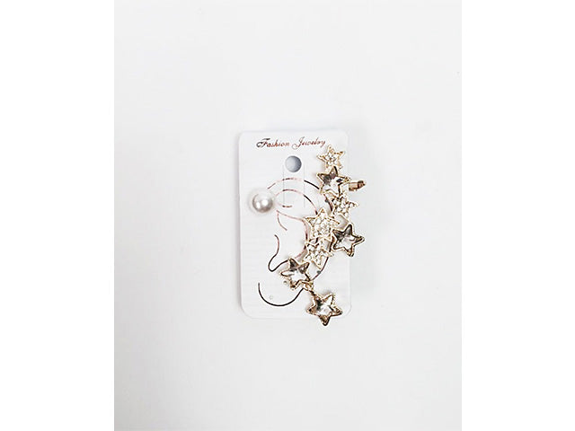 Mono orecchino stelle c/perle 258989