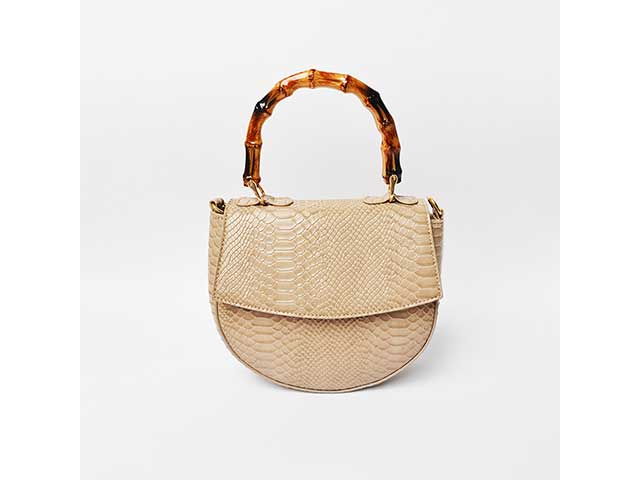 borsa in ecopelle beige con ma 269695
