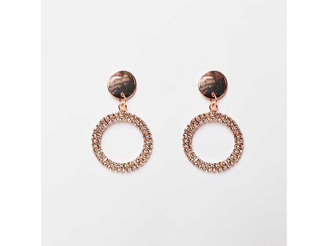 Orecchini oro rosa cerchio con 269905