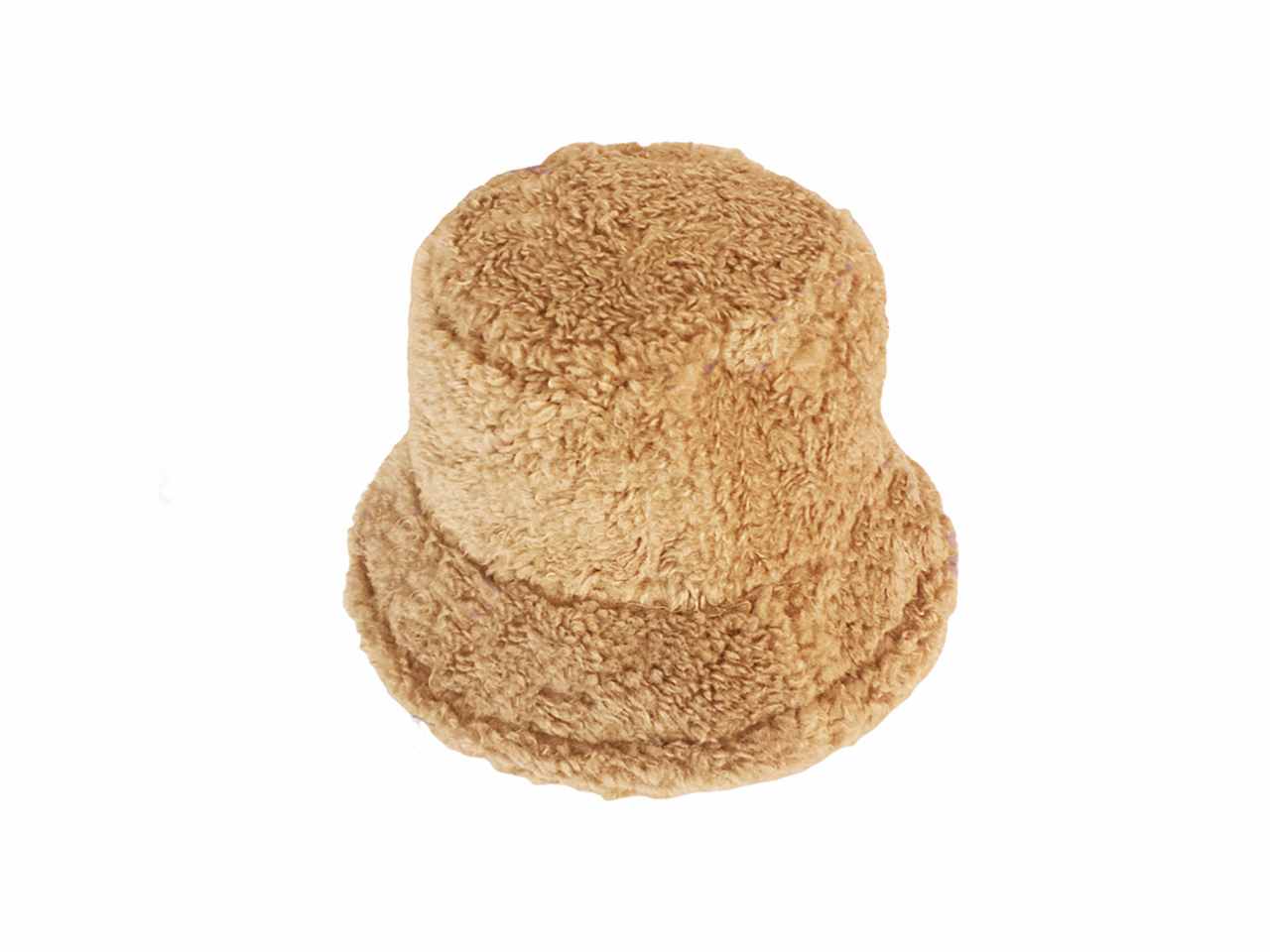Cappello modello pescatore tortora in ecopelliccia pecora