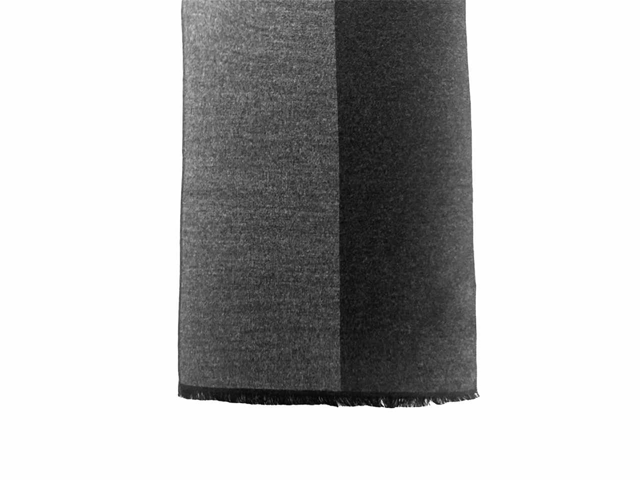Sciarpa uomo grigia 30x180cm con fantasia a doppia fascia