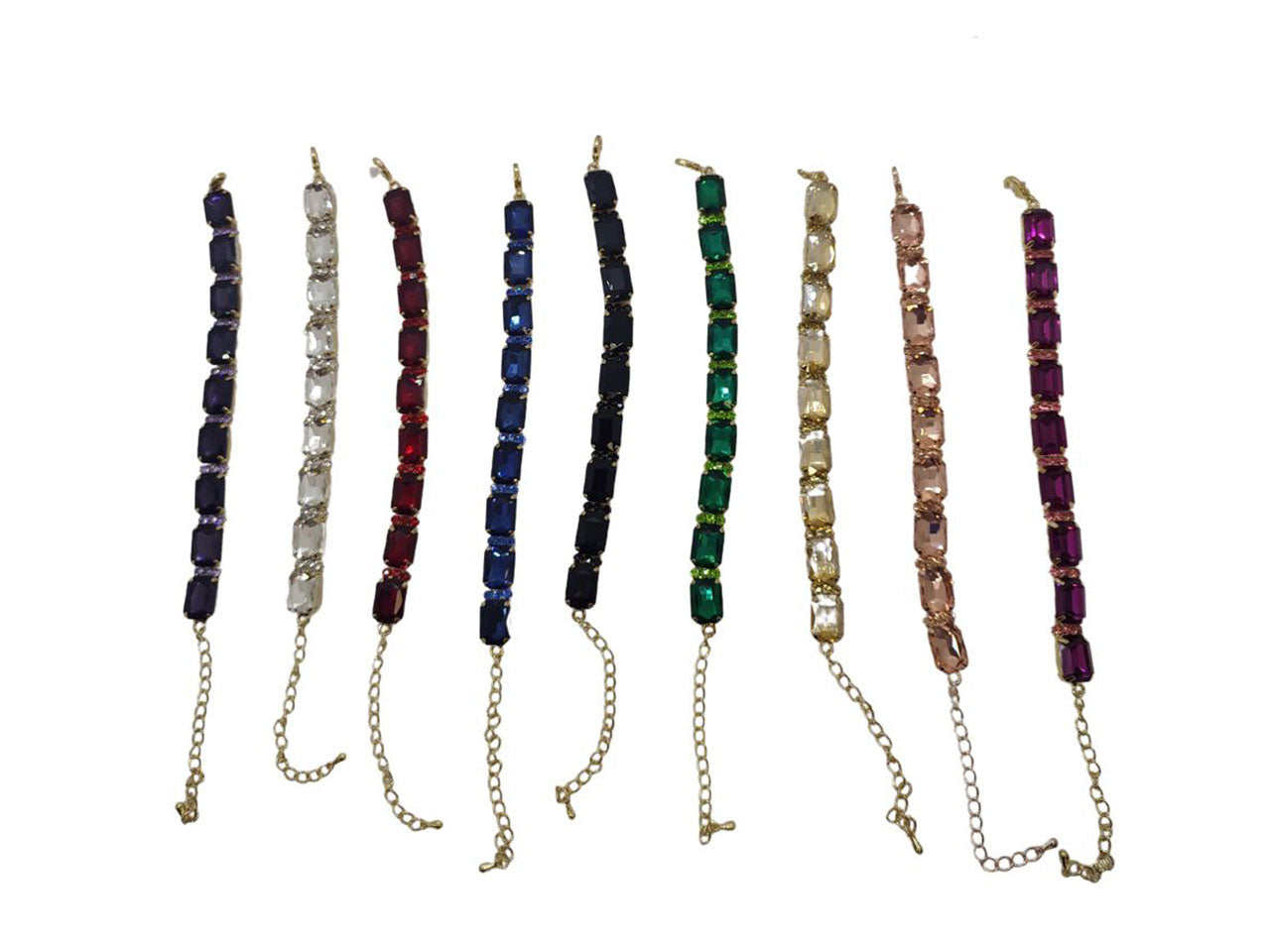Bracciali con castoni ottagonali