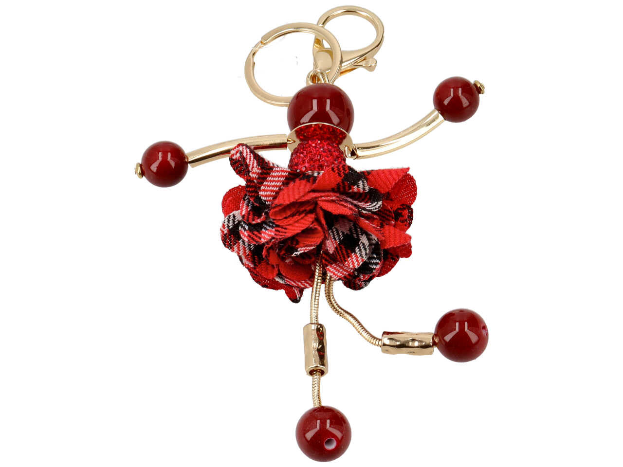 portachiavi bambola con strass