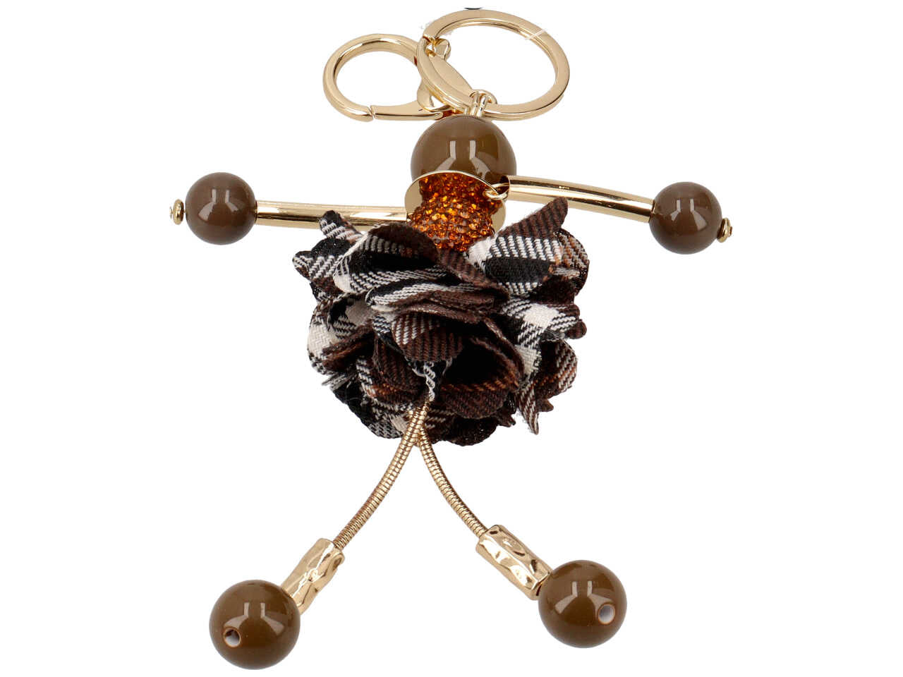portachiavi bambola con strass