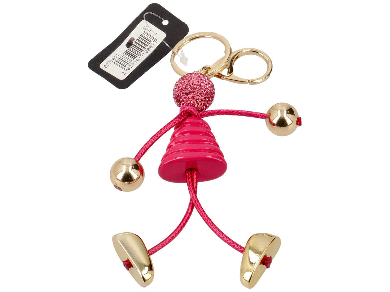 portachiavi bambolina con strass