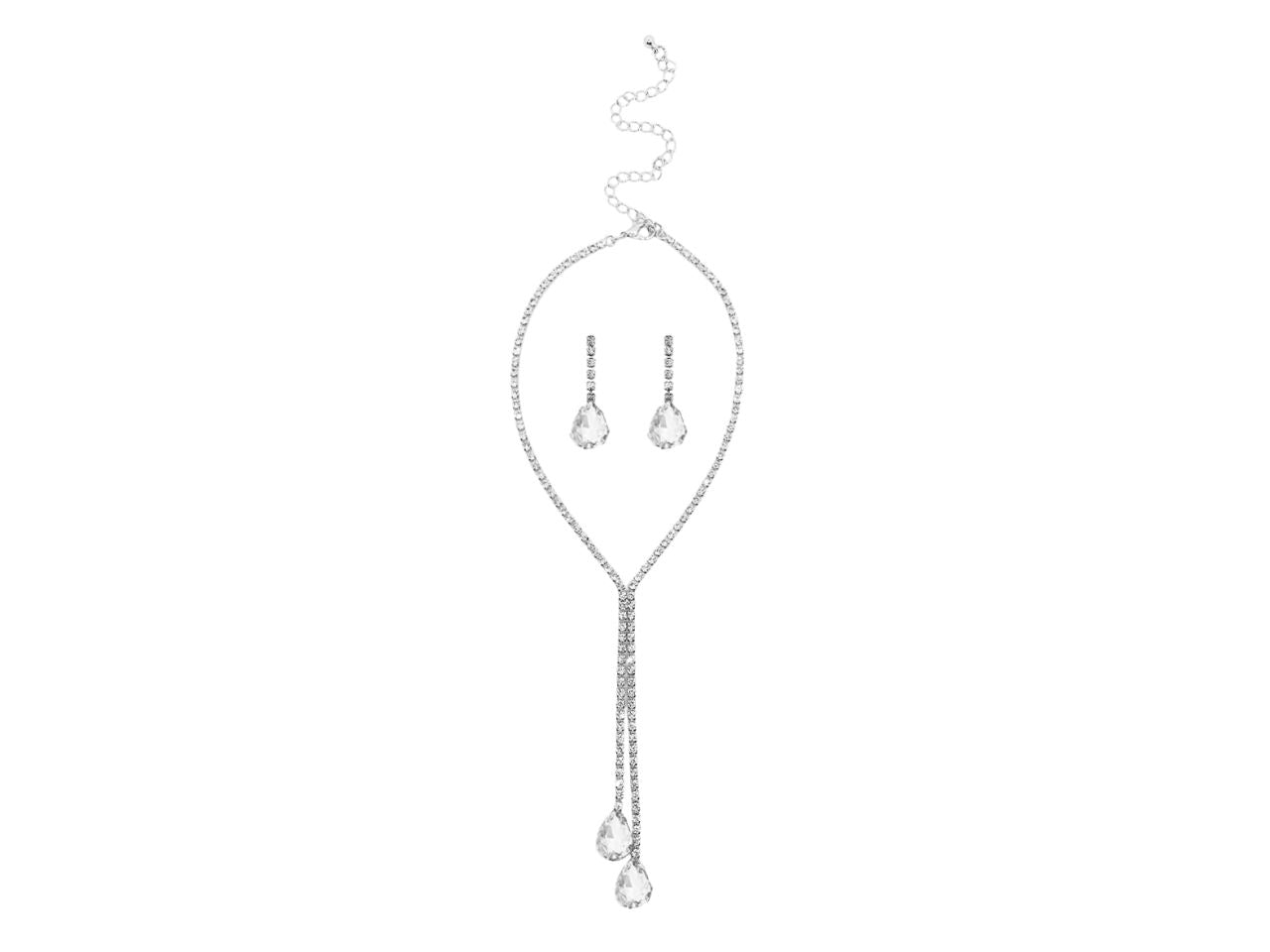 Collana e orecchini con gocce