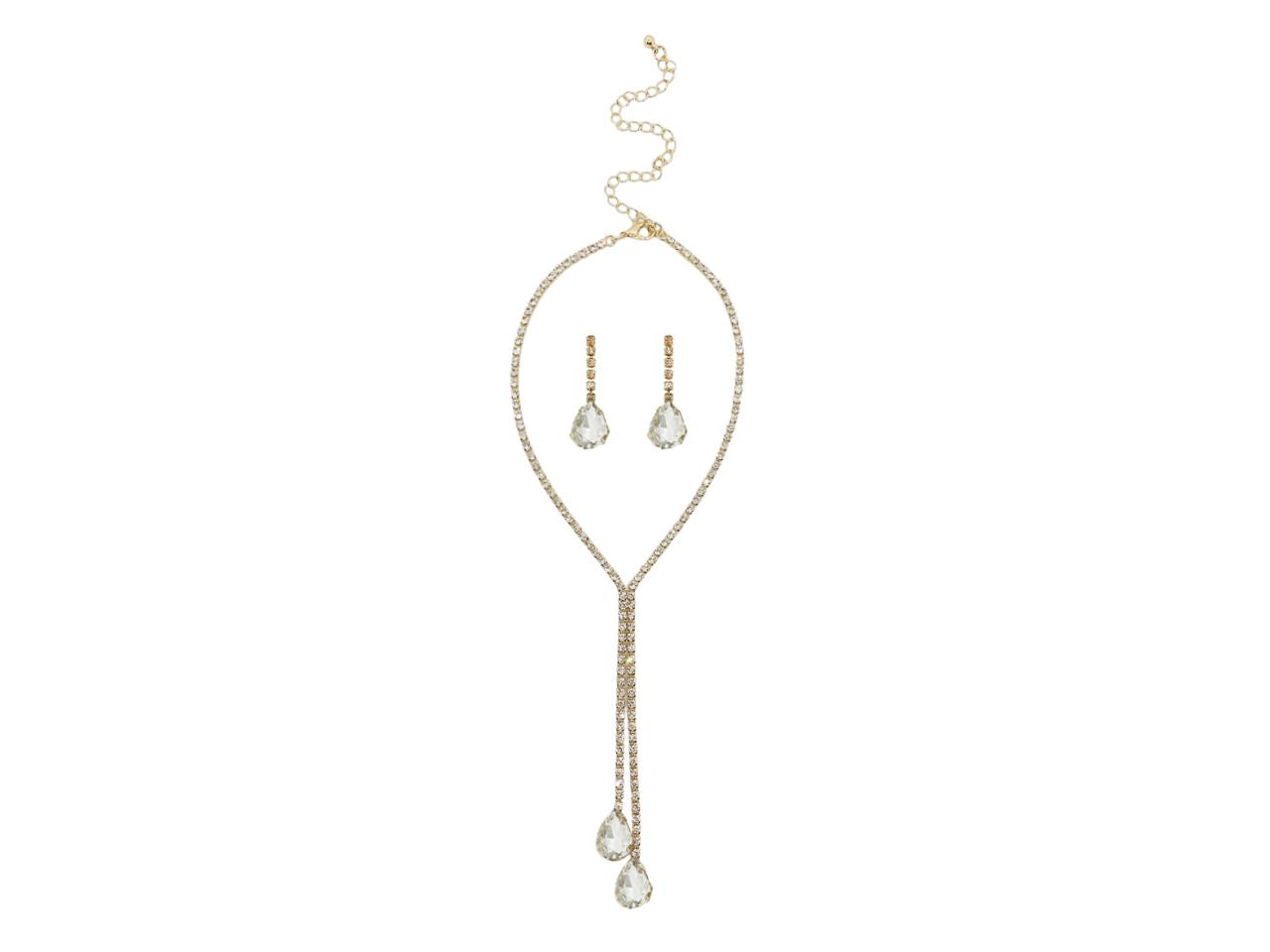 Collana e orecchini con gocce