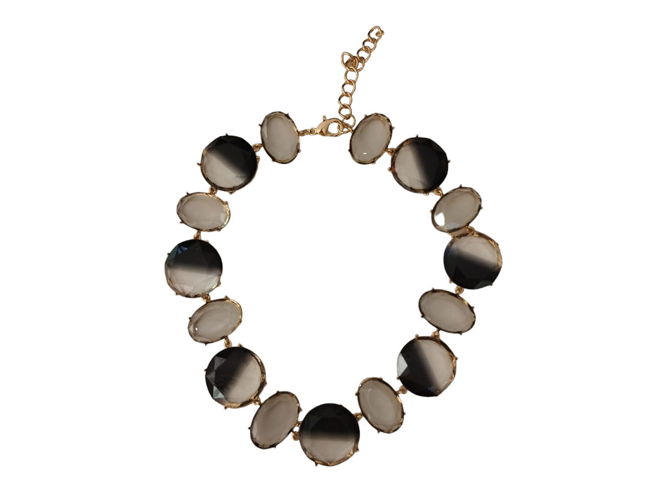 Collana corta multidisco trasparenti sfumati
