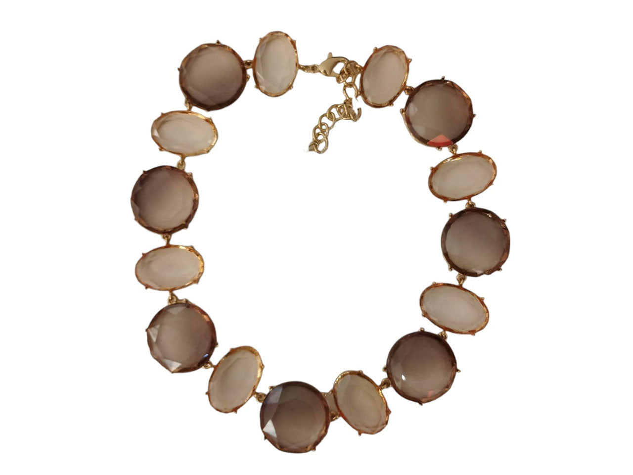 Collana corta multidisco trasparenti sfumati