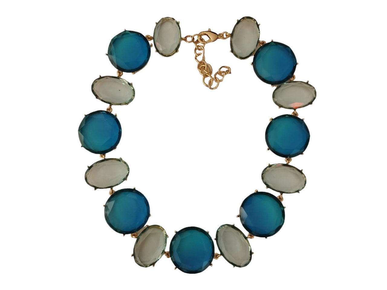 Collana corta multidisco trasparenti sfumati