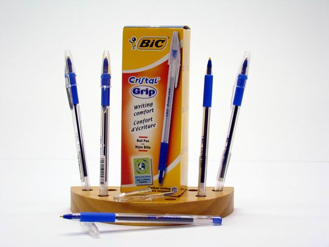 Penna a sfera cristal grip punta media blu 1,0 mm