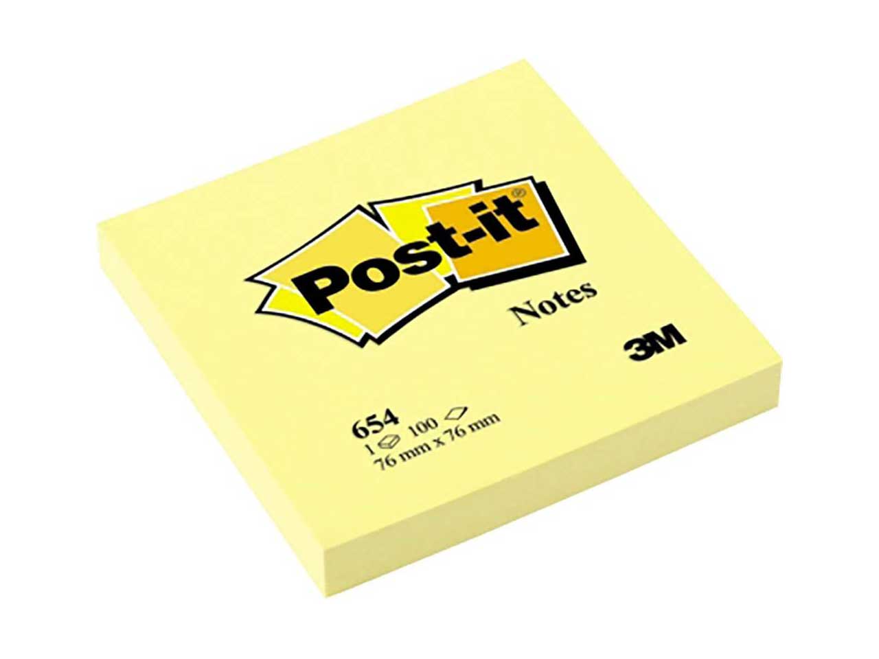 Notes post-it 12 pezzi 76mmx76mm colore giallo