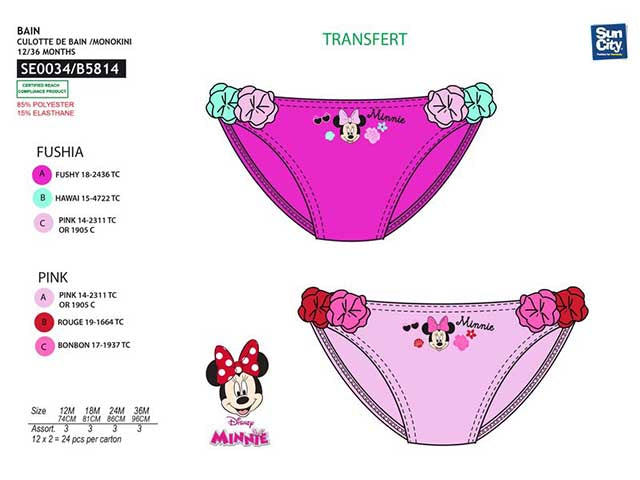 Costume da bagno bimba slip minnie