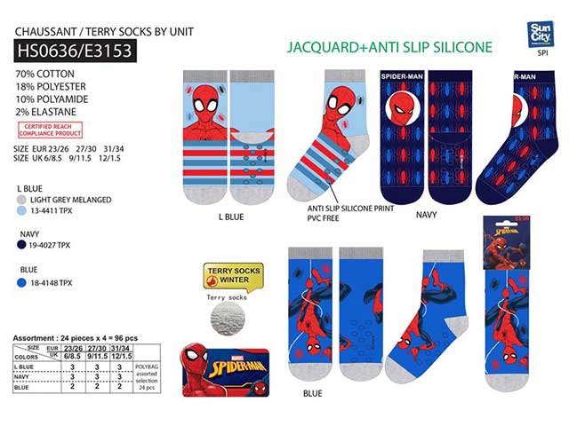 Spiderman calzini antiscivolo hs0636