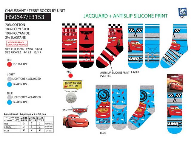Cars 3 calzini antiscivolo hs0647
