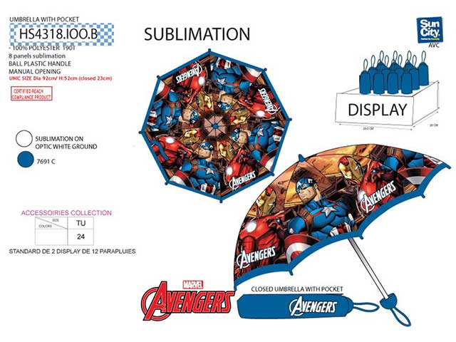 Ombrello bimbo avengers hs4318.i00.b