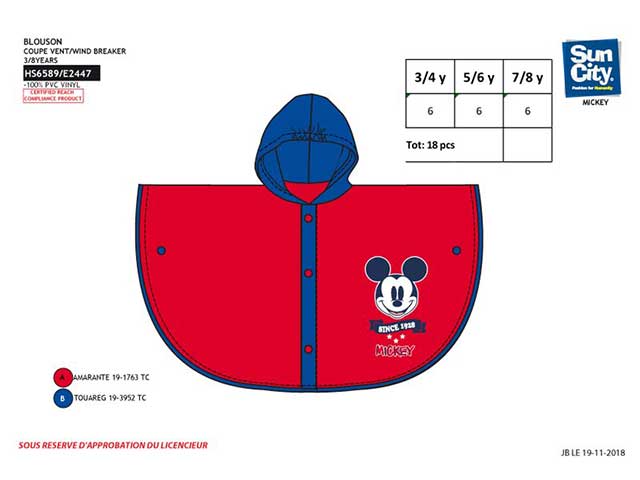 Poncho mickey hs6589.i06