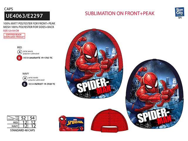 cappello mare spiderman taglia 52-54