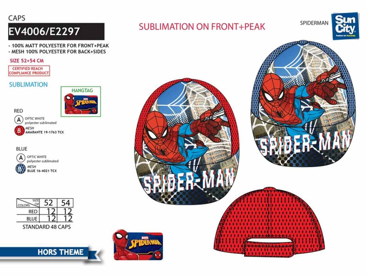 Cappellino con visiera spiderman