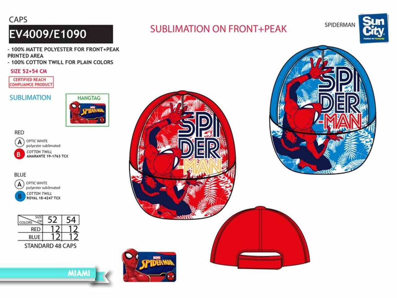 Cappello con visiera spiderman