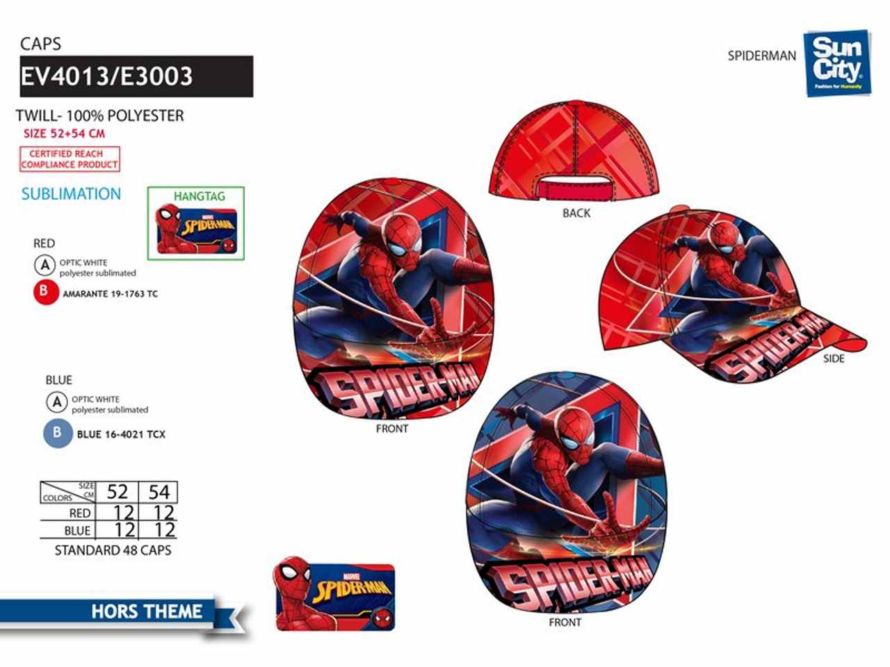 Cappello con visiera spiderman
