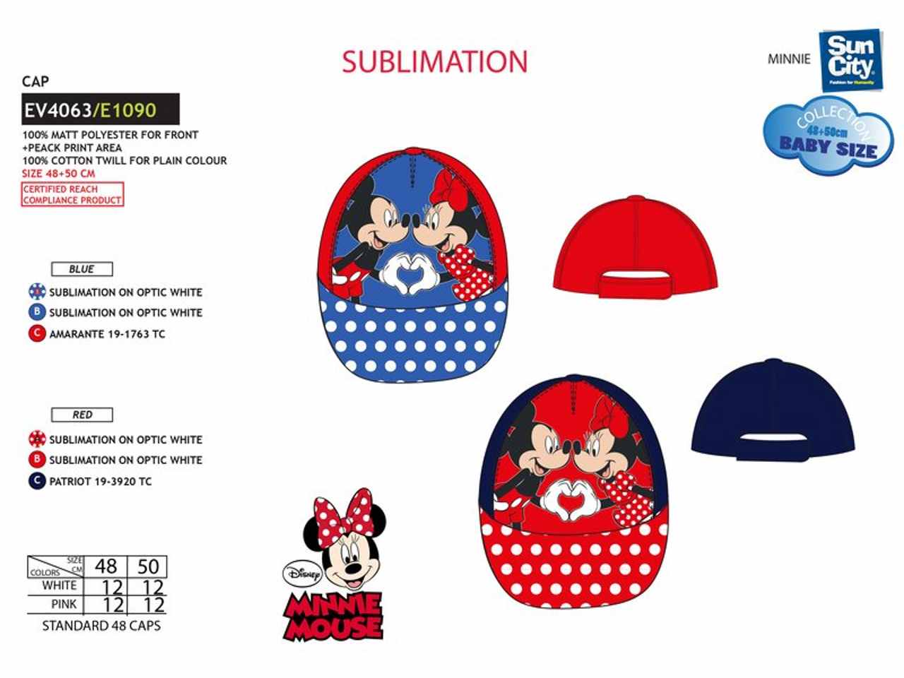 Cappello con visiera minnie
