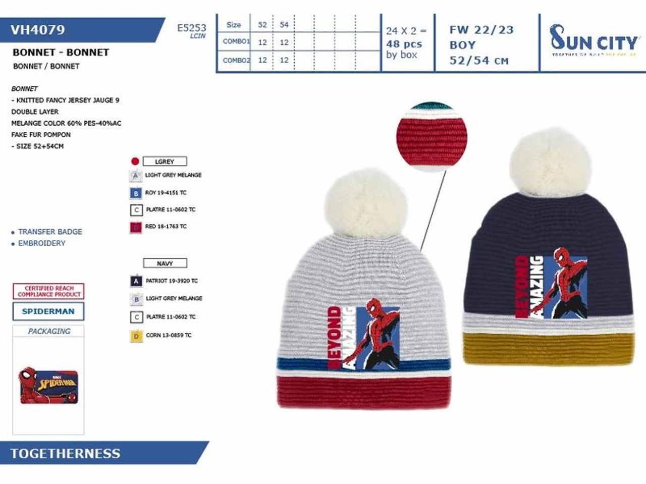 Spiderman cappello taglia 52-54