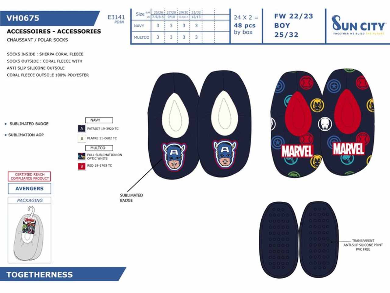 Avengers pantofole taglia 25-32