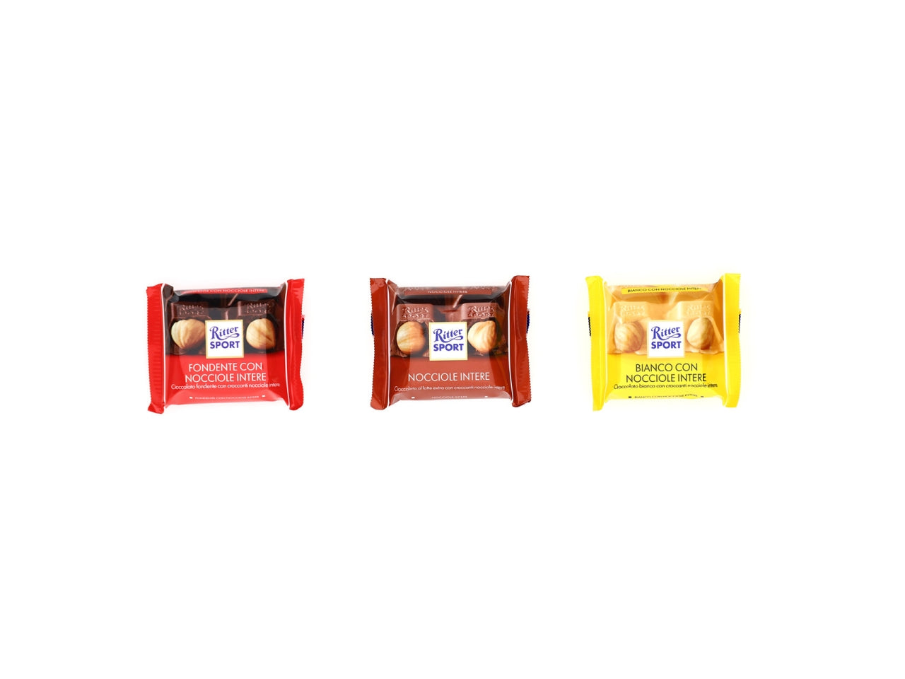 Tavoletta ritter sport mini da 116gr - la confezione comprende 7 gusti assortiti