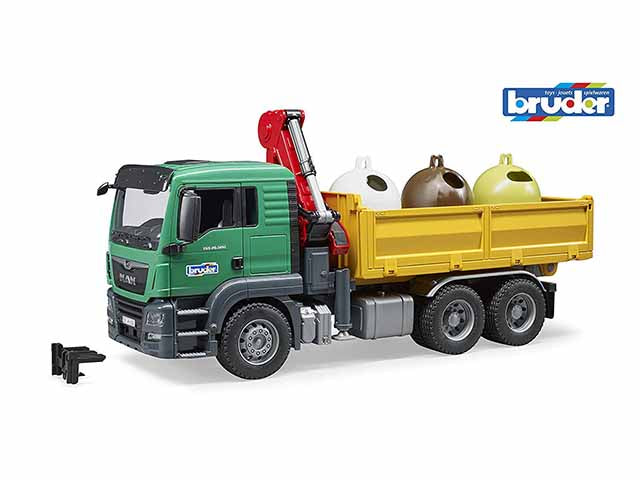 man camion raccolta vetro e bottiglie 003753