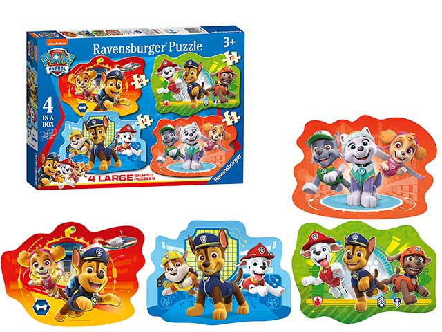 Puzzle shaped 4 in a box paw patrol 030