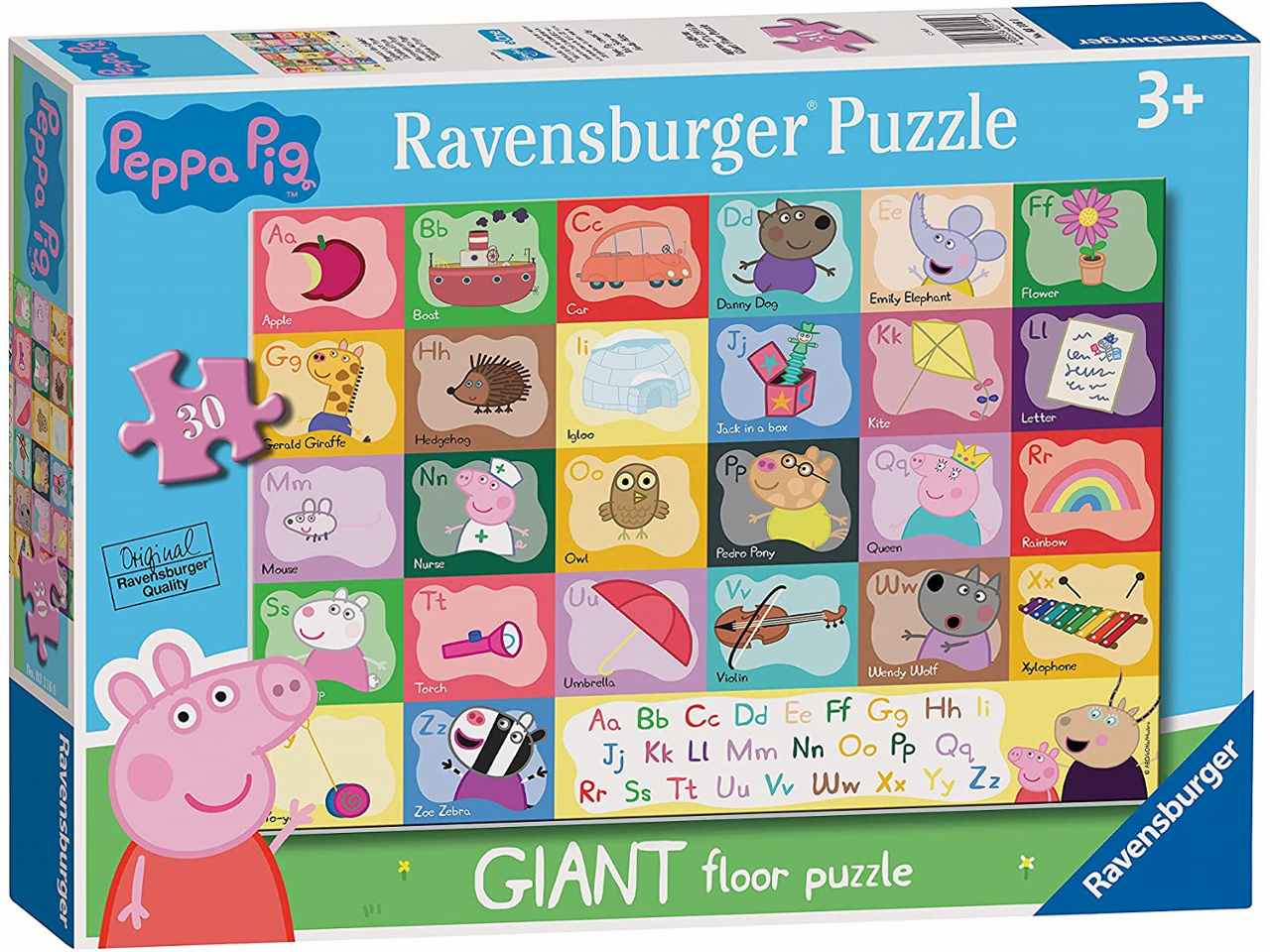 Puzzle gigante 30 pezzi peppa pig alphabet 03116