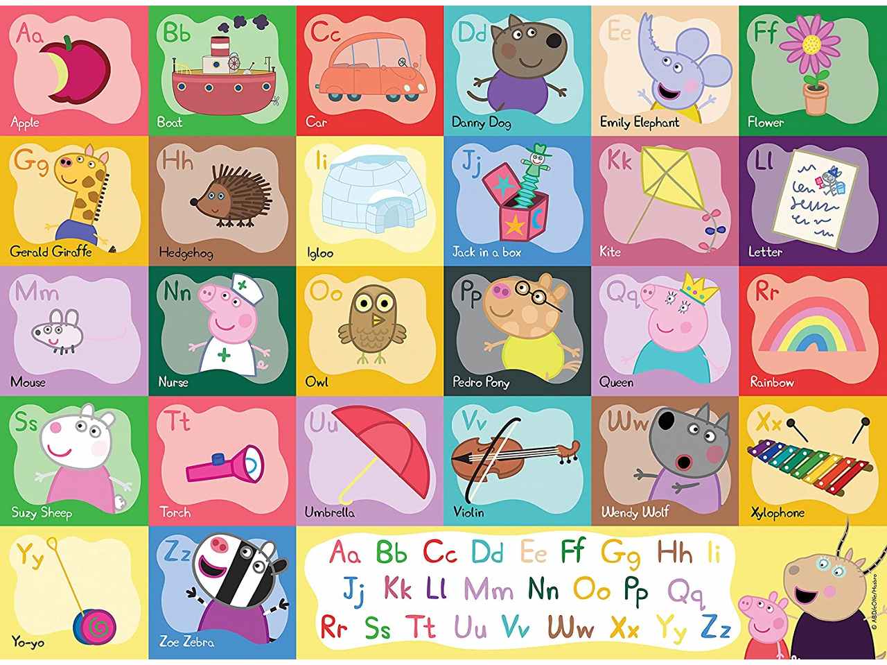 Puzzle gigante 30 pezzi peppa pig alphabet 03116