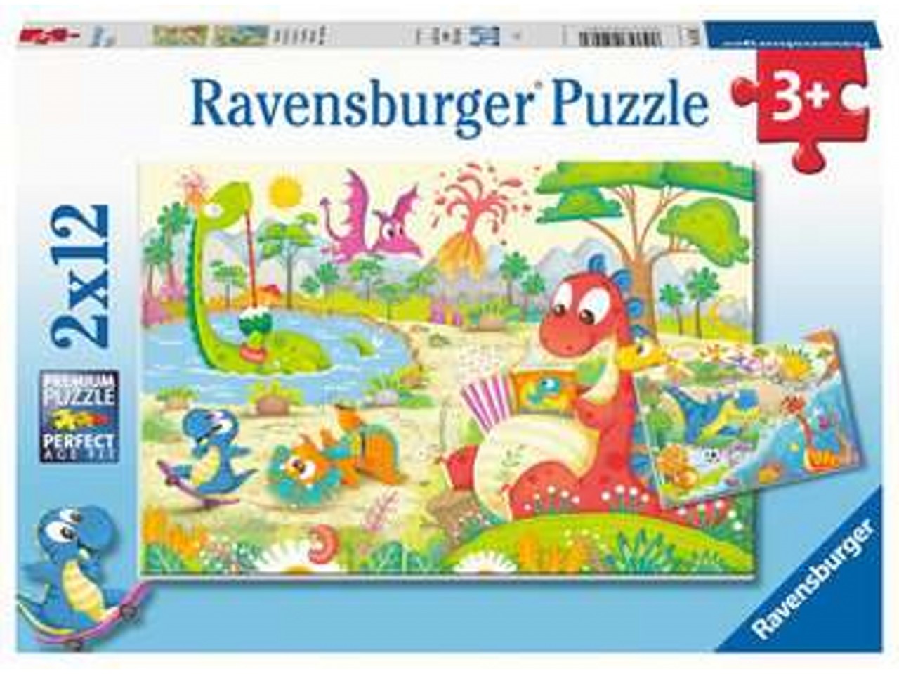 Puzzle 2x12pz dinosauri giocosi 05246
