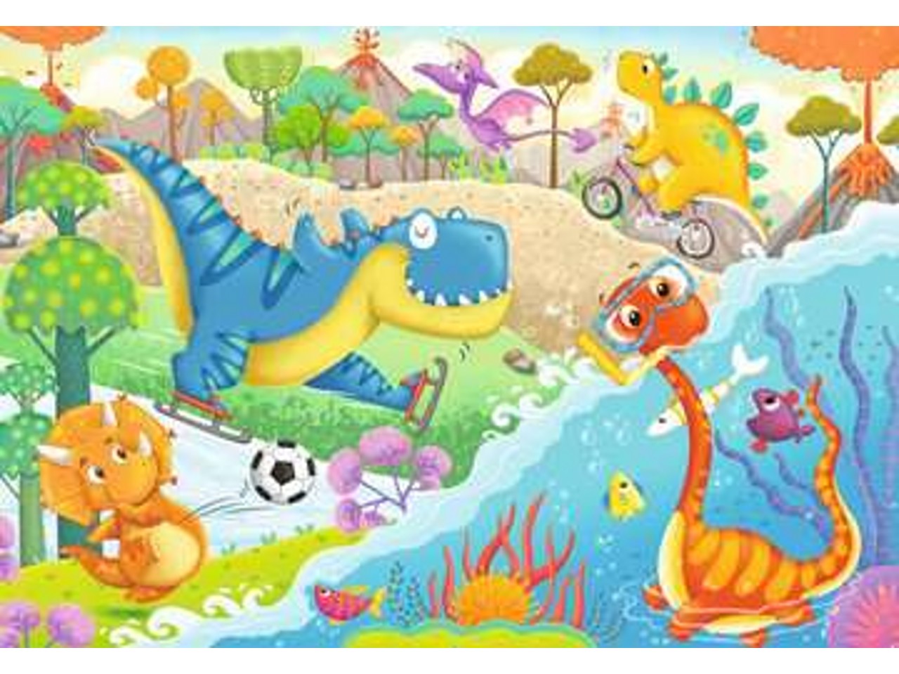 Puzzle 2x12pz dinosauri giocosi 05246