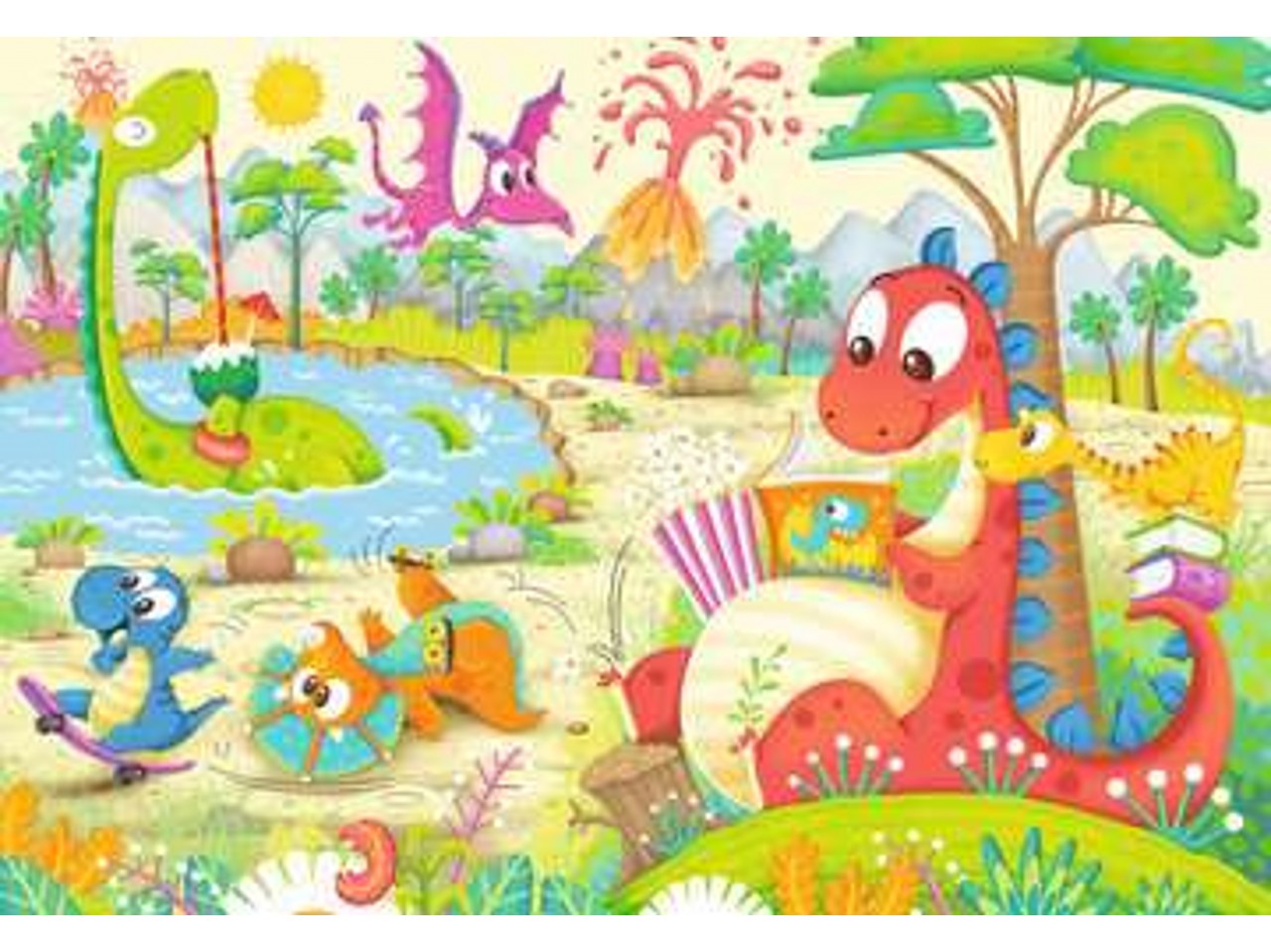 Puzzle 2x12pz dinosauri giocosi 05246