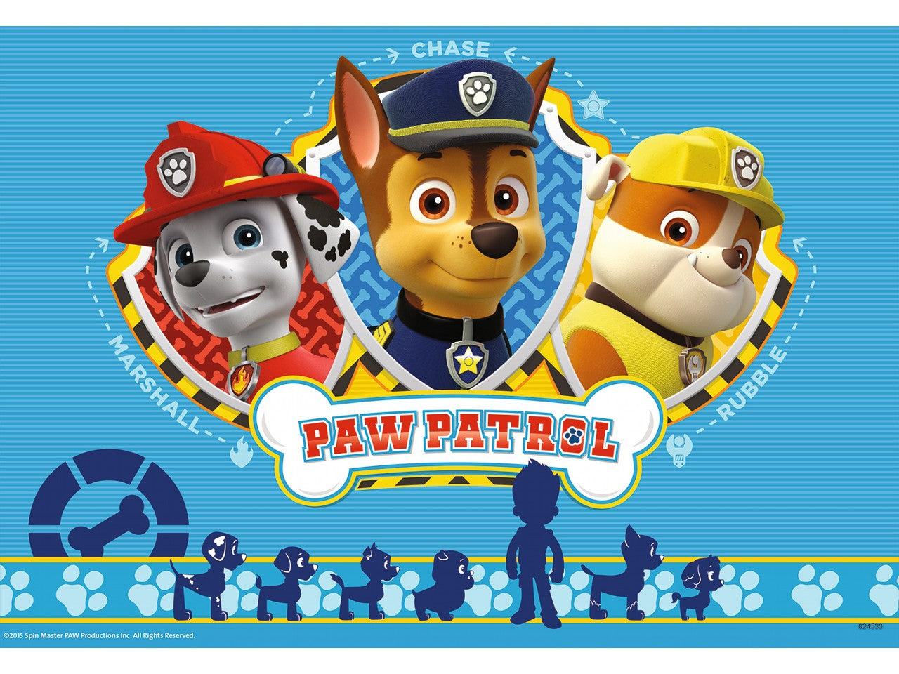 Puzzle 2x12 pezzi paw patrol 07586 7